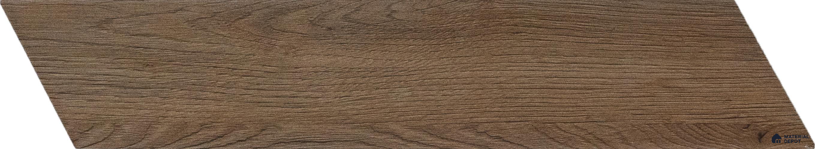 Subway Wall & Floor Tile TL 05233 S Edge Craft Thunder Taupe Chevron Edge 18 x 3 inch (450x80 mm) Vitrified Matte Finish - 8 mm | Random Design | Suitable for Accent / Feature Walls, Bathroom, Kitchen Wall & Backsplashes