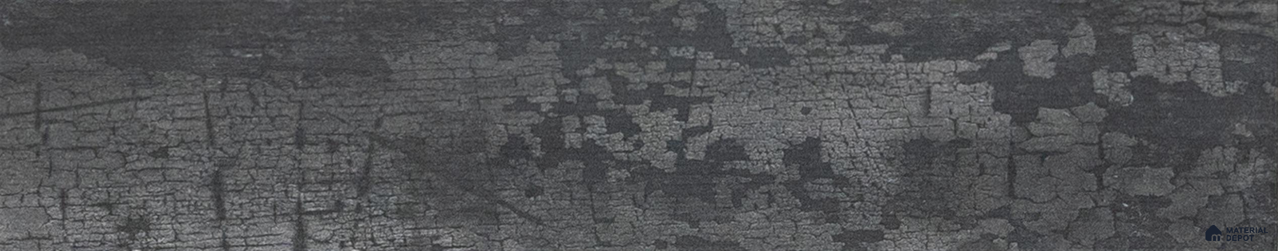 Subway Wooden Wall & Floor Tile TL 05233 L Edge Craft Nexa Black Square Edge 20 x 4 inch Vitrified Matte Finish - 8 mm | 48 Random Faces | Suitable for Accent / Feature Walls, Bathroom, Kitchen Wall & Backsplashes