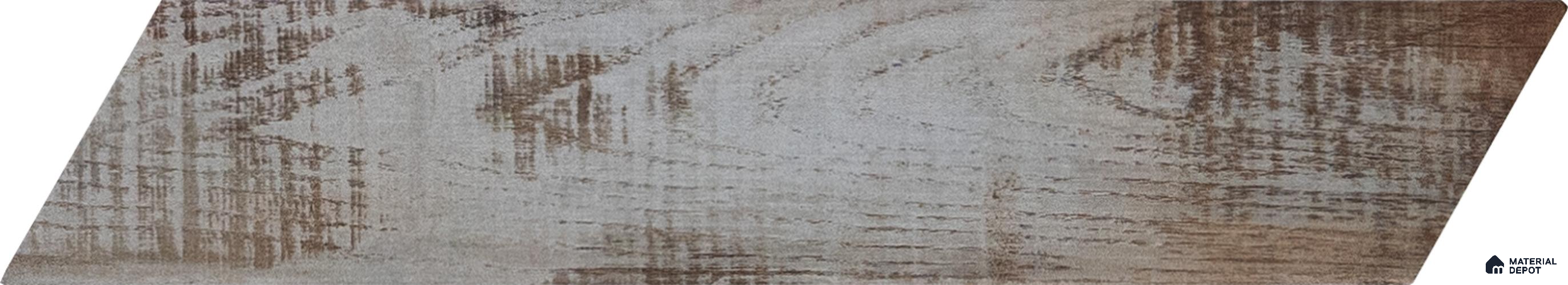 Subway Wooden Wall & Floor Tile TL 05233 D Edge Craft Serpent Swiss Chevron Edge 18 x 3 inch (450x80 mm) Vitrified Matte Finish - 8 mm | 50 Random Faces | Suitable for Accent / Feature Walls, Bathroom, Kitchen Wall & Backsplashes