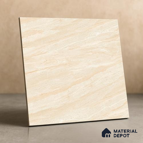 TL 02936 Pastel Cream 2 ft x 2 ft Glossy Finish Vitrified Floor & Wall Tile - 9.5 mm