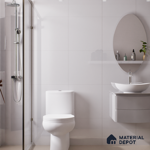 TL 07378 Pearl Snow White Glossy Finish 600 x 600 mm - 9 mm
