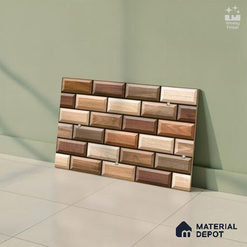 TL 05779 Pebble Brown 450x300 mm Glossy Finish Ceramic Wall Tile - 7 mm