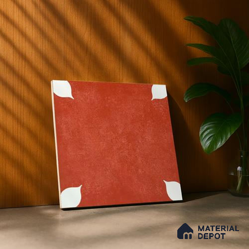 TL 06356 C Petal Red 300x300 mm Matte Finish Ceramic Tile - 7.5 mm