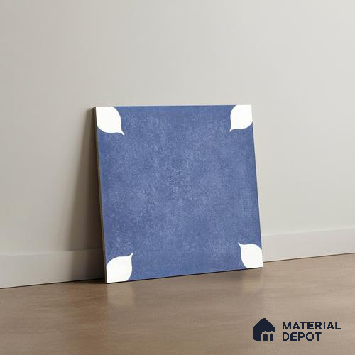 Moroccan Wall & Floor Tile TL 06356 Petal Blue 300x300 mm Matte Finish Ceramic Tile - 7.5 mm | Please Expect a Slight Variation of Pattern