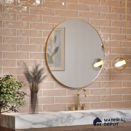 Subway Wall Tile TL 04966 G Cielo Shade 3 Peruvian Clay 12 x 3 inch Ceramic Glossy Finish - 6.5 mm | Suitable for Highlighter Walls, Foyer, Bathroom, Kitchen Wall & Backsplashes