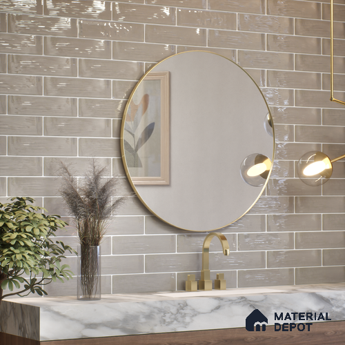 Subway Wall Tile TL 04966 N Cielo Shade 2 Paradise Gris 12 x 3 inch Ceramic Glossy Finish - 6.5 mm | Suitable for Highlighter Walls, Foyer, Bathroom, Kitchen Wall & Backsplashes