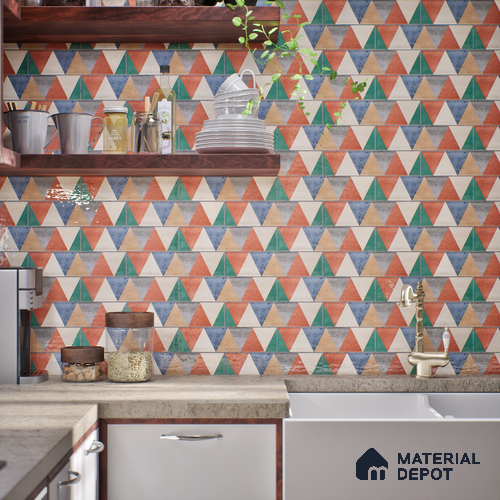 Subway Wall Tile TL 04966 P Cielo Trigon Decor 12 x 3 inch Ceramic Glossy Finish - 6.5 mm | Suitable for Highlighter Walls, Foyer, Bathroom, Kitchen Wall & Backsplashes