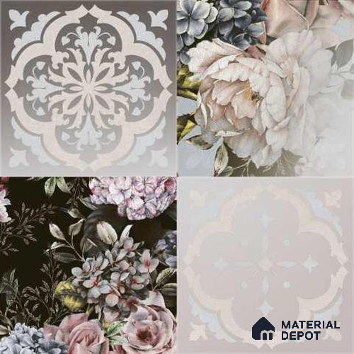 TL 01455 B Piazza Roselle HL2 300 x 300 mm Ceramic Glazed Glossy Finish Tile - 9 mm