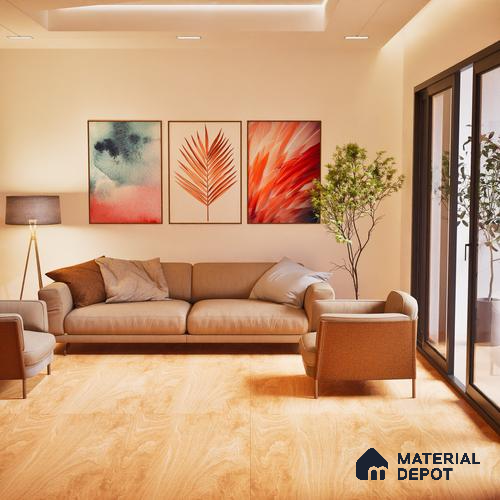 Pine Wood Wall & Floor Tile TL 05339 Quercia Timberland 4 ft x 2 ft Vitrified Matte Finish - 9 mm | Suitable for Living Room, Bedroom, Feature / Accent Walls & Highlighter Wall
