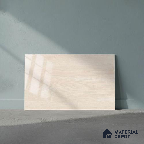 Wooden Wall Tile TL 01769 A Plain Cream 18 x 12 inch Glossy Finish Ceramic Tile - 7 mm