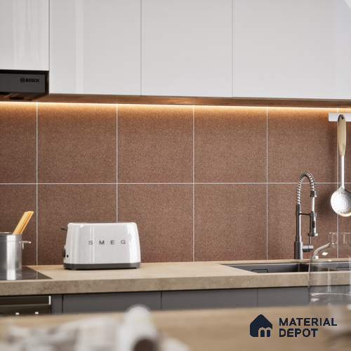 Plain Floor & Wall Tile TL 05446 Jewel Frosted Wenge 1 ft x 1 ft Ceramic Matte Finish - 7.5 mm | Suitable for Bathroom, Terrace & Balcony