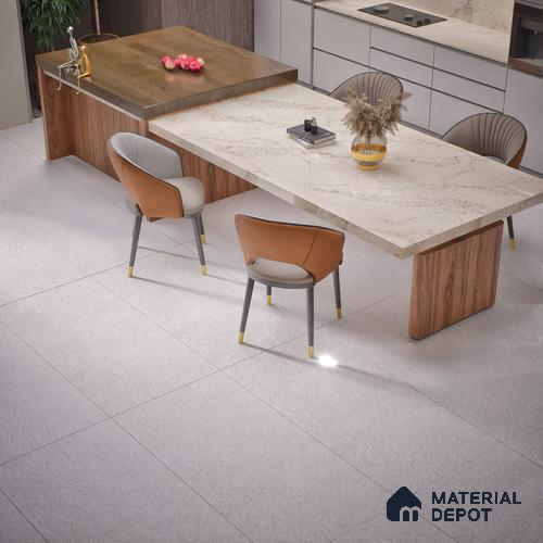 Punch Floor & Wall Tile TL 06136 C Rock Natural Bianco 4 ft x 2 ft | Rock Matte Finish Full Body Vitrified Tile - 9 mm | Ideal For Living Room, Bedroom, Bathroom, Kitchen