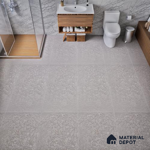 Punch Floor & Wall Tile TL 06137 B Rock Lapatto Grey 4 ft x 2 ft | Lappato Matte Finish Full Body Vitrified Tile - 9 mm | Ideal For Living Room, Bedroom, Bathroom, Kitchen
