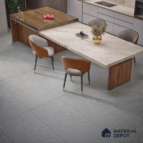 Punch Floor & Wall Tile TL 06137 B Rock Lapatto Grey 4 ft x 2 ft | Lappato Matte Finish Full Body Vitrified Tile - 9 mm | Ideal For Living Room, Bedroom, Bathroom, Kitchen