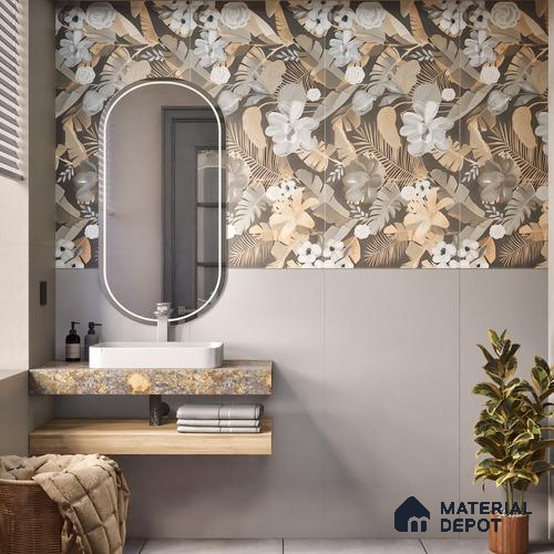 Plain Floor & Wall Tile TL 06138 Grigio Plain 4 ft x 2 ft Vitrified Matte Finish - 9 mm | Ideal For Living Room, Bedroom, Bathroom, Kitchen