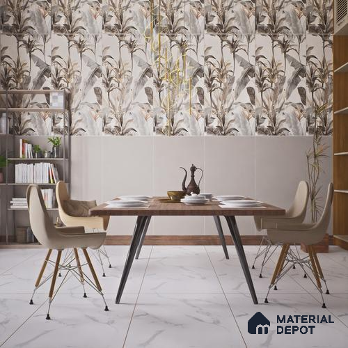 Plain Floor & Wall Tile TL 06138 Grigio Plain 4 ft x 2 ft Vitrified Matte Finish - 9 mm | Ideal For Living Room, Bedroom, Bathroom, Kitchen