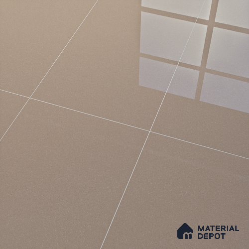 Terrazzo Floor & Wall Tile TL 06140 C S&P Mocha Polish 4 ft x 2 ft Vitrified Glossy Finish - 9 mm | Ideal For Living Room, Bedroom, Bathroom, Kitchen