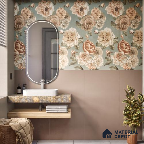 Plain Floor & Wall Tile TL 06140 Mocha Matt Plain 4 ft x 2 ft Vitrified Matte Finish - 9 mm | Ideal For Living Room, Bedroom, Bathroom, Kitchen