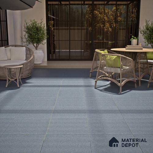 Punch Wall & Floor Tile TL 05345 Strada Terrazzo Ocean 16 inch x 16 inch Vitrified Punch Matte Finish - 12 mm | Suitable for Parking, Balcony, Courtyard, Patio, Terrace | Pattern Alignment May Vary | 2-3 mm Spacer is Mandatory
