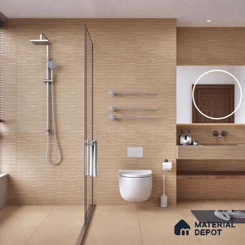 Punch Wall Tile TL 06204 B Proactylix Mocha Decor 4 ft x 2 ft Vitrified Matte Finish - 9 mm (Random Design 4) | Suitable for Living Room, Bedroom, Bathroom & Kitchen