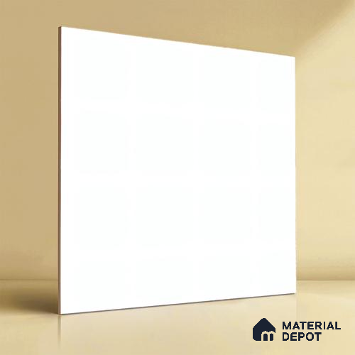Plain Wall & Floor Tile TL 05349 B Neutra Base White 2 ft x 2 ft Vitrified Matte Finish - 9 mm | Suitable for Kitchen, Bathroom & Balcony Walls