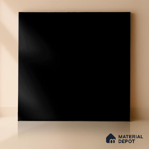 Plain Wall & Floor Tile TL 05349 Neutra Base Black 2 ft x 2 ft Vitrified Matte Finish - 9 mm | Suitable for Bedroom, Balcony, Foyer, Dining