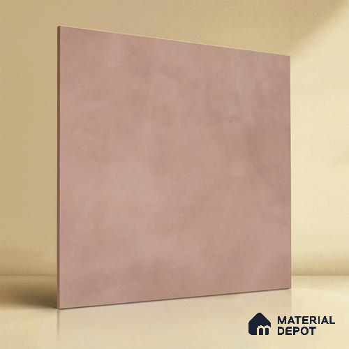 Plain Wall & Floor Tile TL 05350 B Neutra Cloud Ash Light 2 ft x 2 ft Vitrified Carving Matte Finish - 9 mm | Suitable for Bedroom, Balcony, Foyer, Dining