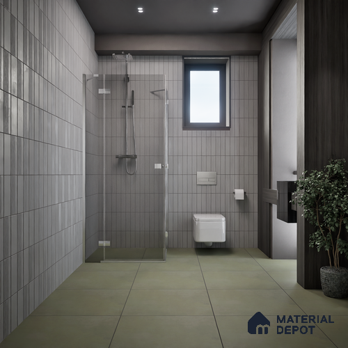 Plain Wall & Floor Tile TL 05350 E Neutra Cloud Bush 2 ft x 2 ft Vitrified Carving Matte Finish - 9 mm | Suitable for Bedroom, Balcony, Foyer, Dining