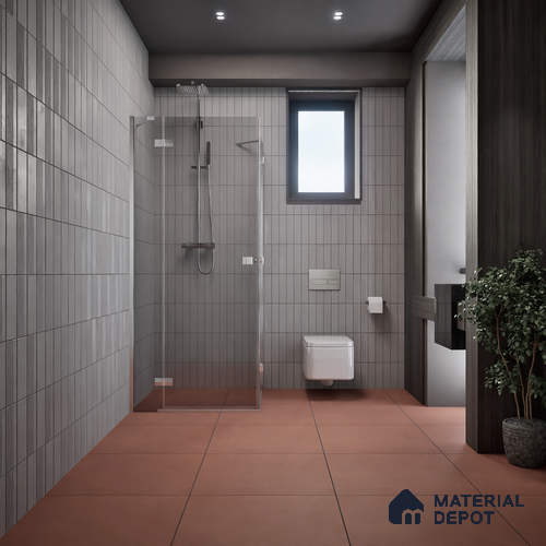 Plain Wall & Floor Tile TL 05350 G Neutra Cloud Terracotta 2 ft x 2 ft Vitrified Carving Matte Finish - 9 mm | Suitable for Bedroom, Balcony, Foyer, Dining