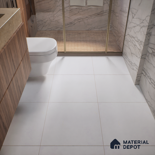 Plain Wall & Floor Tile TL 05350 Neutra Cloud Crush 2 ft x 2 ft Vitrified Carving Matte Finish - 9 mm | Suitable for Bedroom, Balcony, Foyer, Dining
