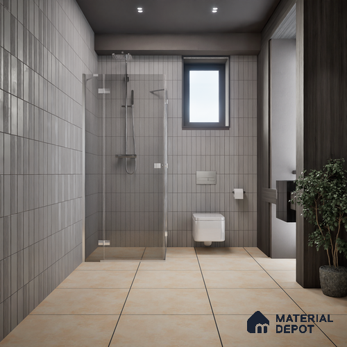 Plain Wall & Floor Tile TL 05351 C Neutra Impex Crema 2 ft x 2 ft Vitrified Plain Matte Finish - 9 mm | Suitable for Bedroom, Balcony, Foyer, Dining