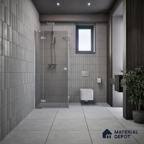 Cement Wall & Floor Tile TL 05351 Neutra Impex White 2 ft x 2 ft Vitrified Plain Matte Finish - 9 mm | Suitable for Bedroom, Balcony, Foyer, Dining