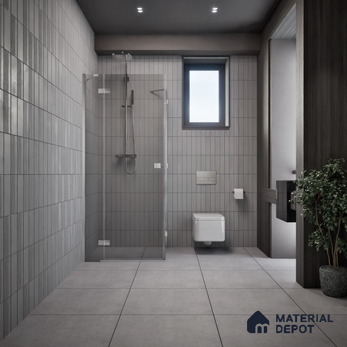 Plain Wall & Floor Tile TL 05352 C Neutra Maser Smoke 2 ft x 2 ft Vitrified Matte Finish - 9 mm | Suitable for Bedroom, Balcony, Foyer, Dining