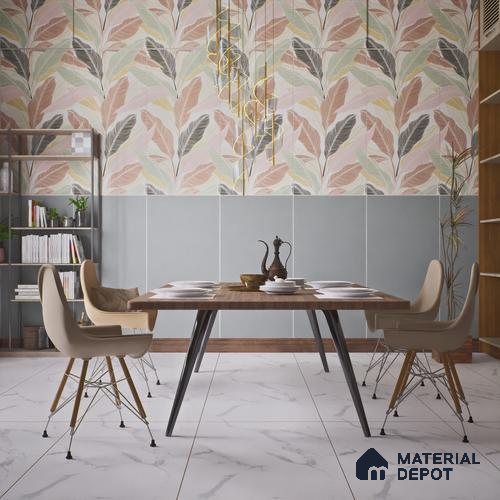 Plain Floor & Wall Tile TL 06225 Mellow Iron Elegance 4 ft x 2 ft Vitrified Matte Finish - 9 mm | Suitable for Living Room, Bedroom, Bathroom & Kitchen