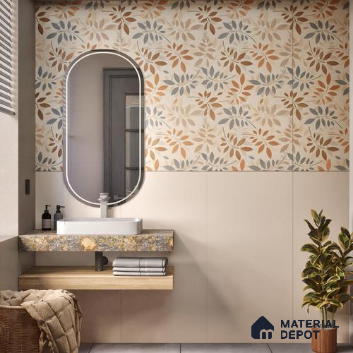 Plain Floor & Wall Tile TL 06222 Mellow Parisian Flair 4 ft x 2 ft Vitrified Matte Finish - 9 mm | Suitable for Living Room, Bedroom, Bathroom & Kitchen