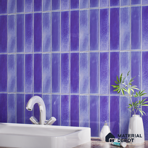 Subway Wall Tile TL 05629 B Tones Lustre Varde 1 ft x 1 ft Ceramic Glossy Finish - 9 mm | Suitable for Bathroom, Kitchen Backsplash | Please Expect a Slight Variation of Pattern