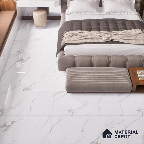 Marble Floor & Wall Tile TL 00955 Prizma Satvario 4 ft x 2 ft Glossy Finish Vitrified Tile - 9 mm | Suitable For living Room, Bedroom, Bathroom