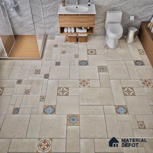 Punch Floor & Wall Tile TL 06270 B Slateon Zamora Ivory 4 ft x 2 ft Vitrified Punch Finish - 9 mm | Suitable for Living Room, Bedroom, Kitchen