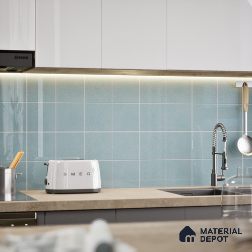 Punch Wall & Floor Tile TL 05633 D Tones Circlet Dusk 1 ft x 1 ft Ceramic Glossy Finish - 9 mm | Suitable for Living Room, Bedroom, Kitchen, Bathroom