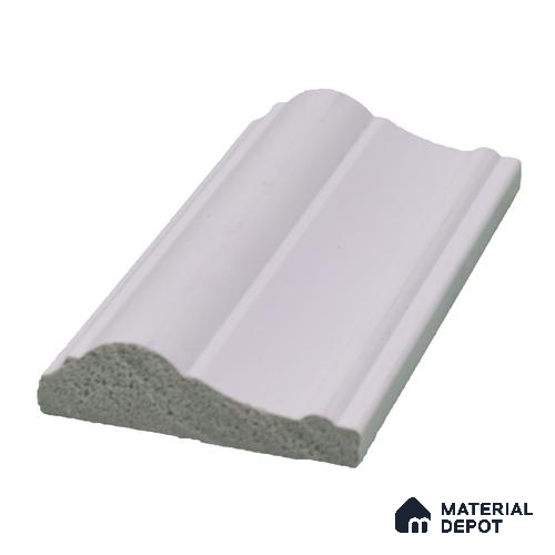 Paintable DIY Finished PVC / Charcoal Designer Wainscot French Wall Moulding Design 1 Crystalon PM 00283 | 8 ft x 65 mm x 18 mm | Nail & Adhesive Installation