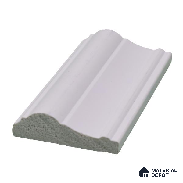 Paintable DIY Finished PVC / Charcoal Designer Wainscot French Wall Moulding Design 1 Crystalon PM 00283 | 8 ft x 65 mm x 18 mm | Nail & Adhesive Installation