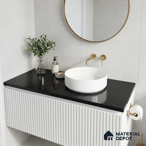 Belina Quartz QR 00016 Noir Astral Regalia Series 11.42 ft x 6.58 ft Quartz - 20 mm | 10 Years Warranty | Suitable for Kitchen, Restaurant, Counter Tops, Dining, Reception, office