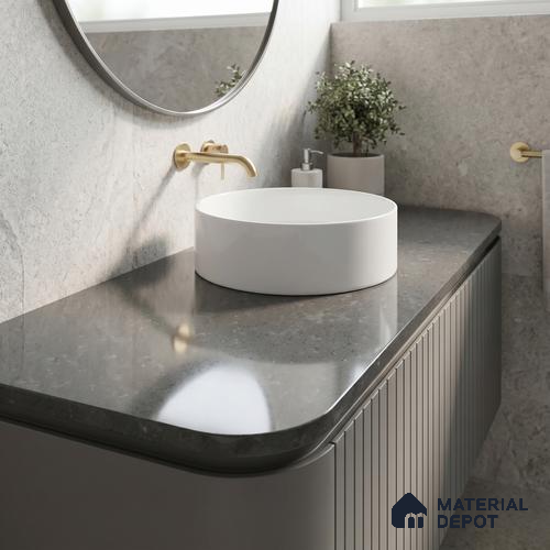 Belina Quartz QR 00031 Urban Mist Regalia Series 11.42 ft x 6.58 ft Quartz - 20 mm | 10 Years Warranty | Suitable for Kitchen, Restaurant, Counter Tops, Dining, Reception, office