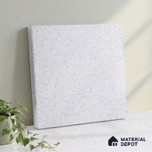 Belina Quartz QR 00050 Frosted Marina Regalia Series 11.42 ft x 6.58 ft Quartz - 20 mm | 10 Years Warranty | Suitable for Kitchen, Restaurant, Counter Tops, Dining, Reception, office