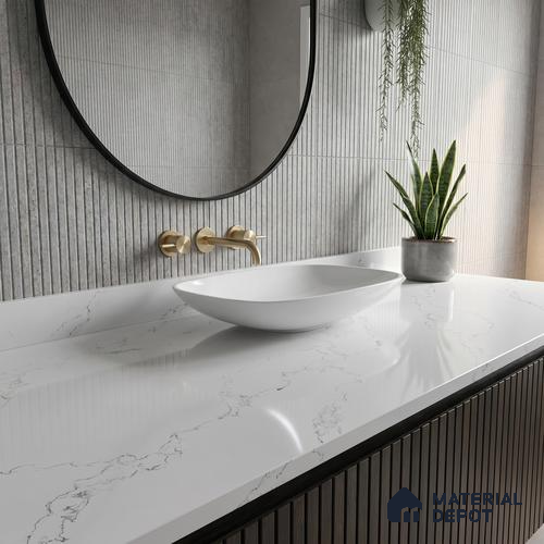 Belina Quartz QR 00080 Diana Mist Viola Series 10.75 ft x 5.42 ft Quartz - 20 mm | 7 Years Warranty | Suitable for Kitchen, Restaurant, Counter Tops, Dining, Reception, office