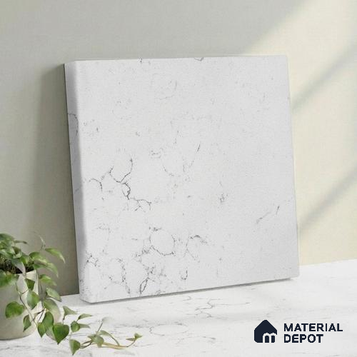 Belina Quartz QR 00082 Carrara Venatino Viola Series 10.75 ft x 5.42 ft Quartz - 20 mm | 7 Years Warranty | Suitable for Kitchen, Restaurant, Counter Tops, Dining, Reception, office