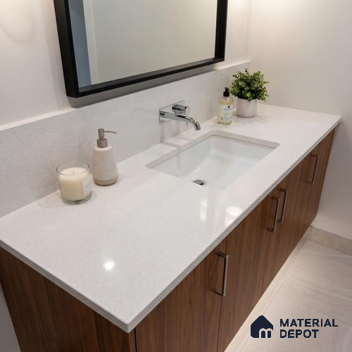 Belina Quartz QR 00087 Frosted Crystal Viola Series 10.75 ft x 5.42 ft Quartz - 20 mm | 7 Years Warranty | Suitable for Kitchen, Restaurant, Counter Tops, Dining, Reception, office
