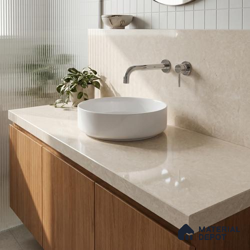 Belina Quartz QR 00325 Creston Helsinki Series 10.5 ft x 5.35 ft Quartz - 20 mm | 10 Years and Replacement Warranty | Suitable for Kitchen, Restaurant, Counter Tops, Dining, Reception, office