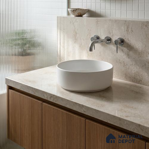 Belina Quartz QR 00332 Auric Imperial Gold Helsinki Series 10.5 ft x 5.35 ft Quartz - 20 mm | 10 Years and Replacement Warranty | Suitable for Kitchen, Restaurant, Counter Tops, Dining, Reception, office