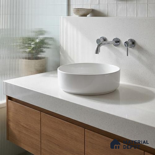 Belina Quartz QR 00356 B Frosted Linen Jumbo Helsinki Series 10.83 ft x 5.41 ft Quartz - 20 mm | 10 Years and Replacement Warranty | Suitable for Kitchen, Restaurant, Counter Tops, Dining, Reception, office